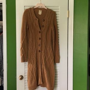 Mustard yellow duster sweater